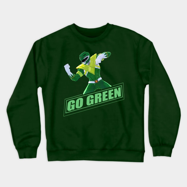 Green Power Ranger Crewneck Sweatshirt by CoolDojoBro